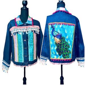 Custom embellished denim jacket